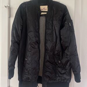 Hollister Jet Black Quilted Jacket